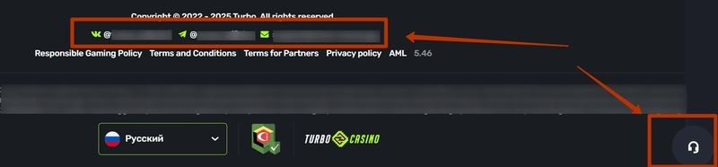 Контакты казино